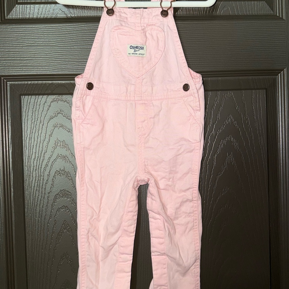 OshKosh B'gosh Light Pink Heart Overalls